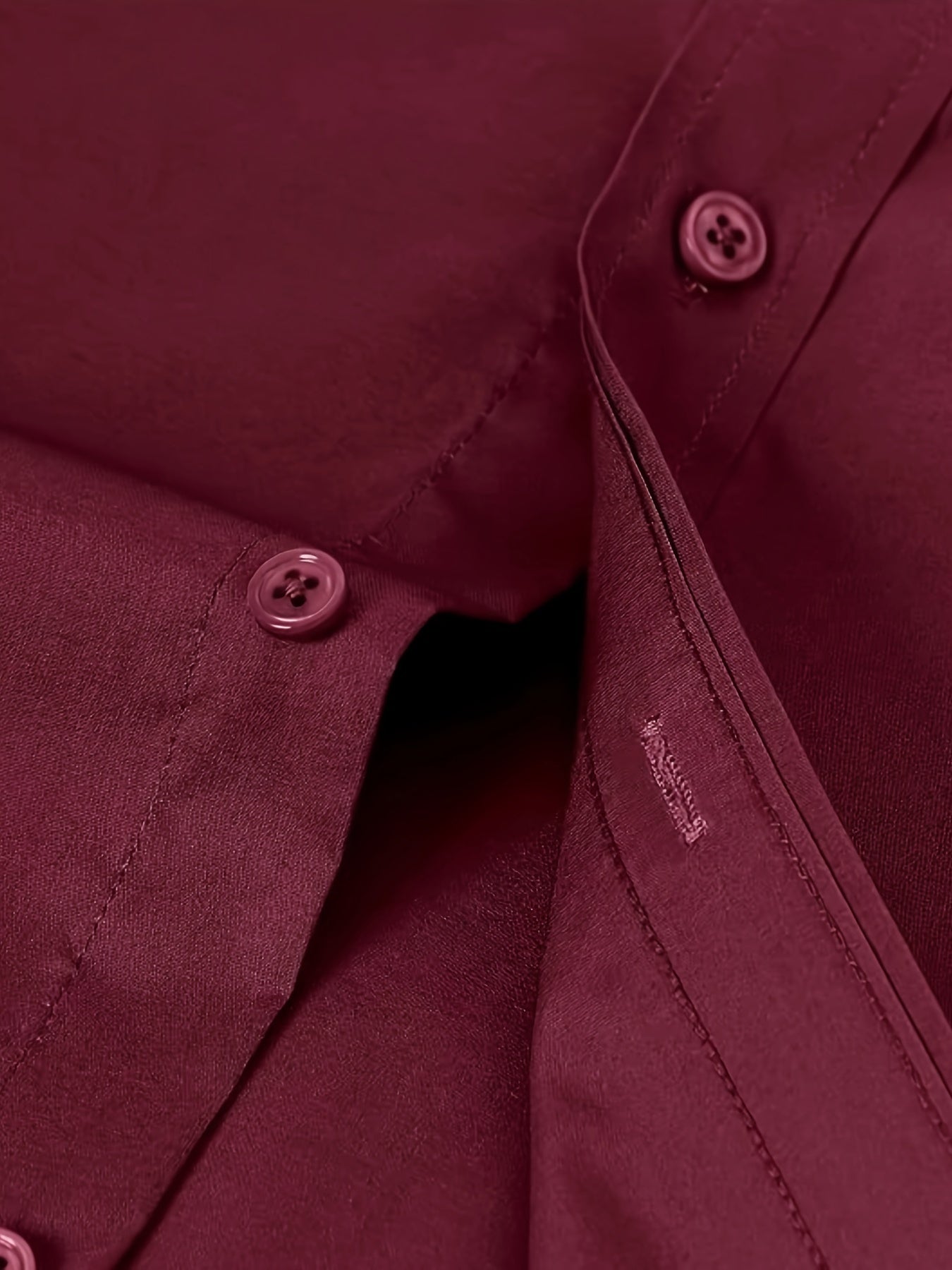 Camisola de homem de manga comprida com corte slim - 55% algodão, 40% poliéster, 5% elastano, cor lisa, para todas as estações, tecido plano, fecho com botões, gola de lapela, ideal para o fim de semana, 125 g/m²