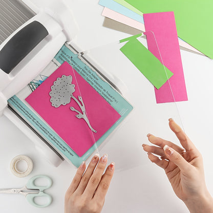 2pcs Clear Metal Cutting Pads for Die Cutting Crafts - Precision Die &amp; Embossing Machine Replacement Pads with Heart &amp; Star Designs, Ideal for Crafting and Card Making, Precision Cutting|Creative Crafting|Durable Craft To