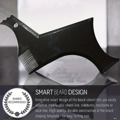 1pc Beard Ruler, Beard Styling Tool, Beard Styling Comb, Beard Template Styling Comb Father's Day Gift