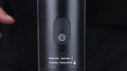 2025 Upgrade Portable Espresso Machine with Temperature and Battery Display, Type-C Charging, Automatic Heating, Hot and Cold Beer, Compatible with Ground and Capsules, Ideal for RV, Hiking, Office