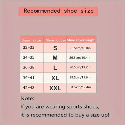 2pcs Waterproof Zipper Shoe Covers, Reusable PVC Rain Boot Protectors, Hand Washable, Sturdy and Durable for Men and Women