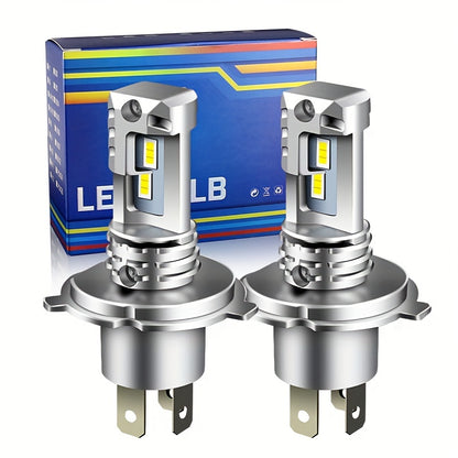 2pcs H4 9003 LED Headlight Bulb CSP Fanless With Canbus High & Low Beam For Audi For Honda For Toyota H4 LED Headlamp For Car Motorcycle HS1 White 12v