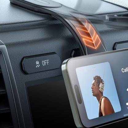 1pc FlexiMounts Magnetic Car Phone Holder, Detachable & Bendable Aluminum Arm, Silicone Dashboard Mount, Compatible with Most Vehicles