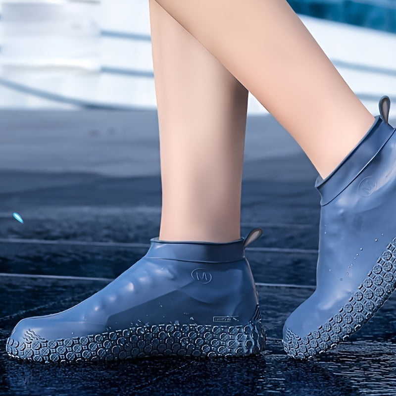Capas para calçado para senhoras, cavalheiros e estudantes - Capas de silicone reutilizáveis, à prova de pó e antiderrapantes, ideais para a chuva.