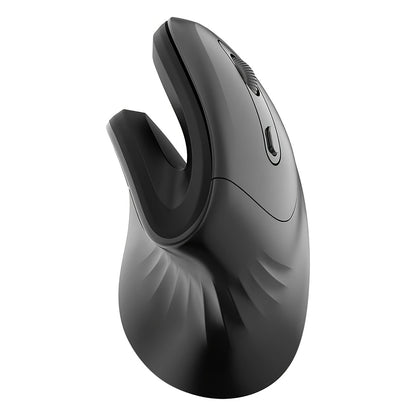 XNOIK Vertical Ergonomic Wireless Mouse - 2.4GHz, 1200-3200 DPI, 6-Button Ultra-Quiet Design, 3-Device Connectivity for PC/Laptop/Windows, Durable Plastic (Battery Not Included), Wireless Mouse for Laptop