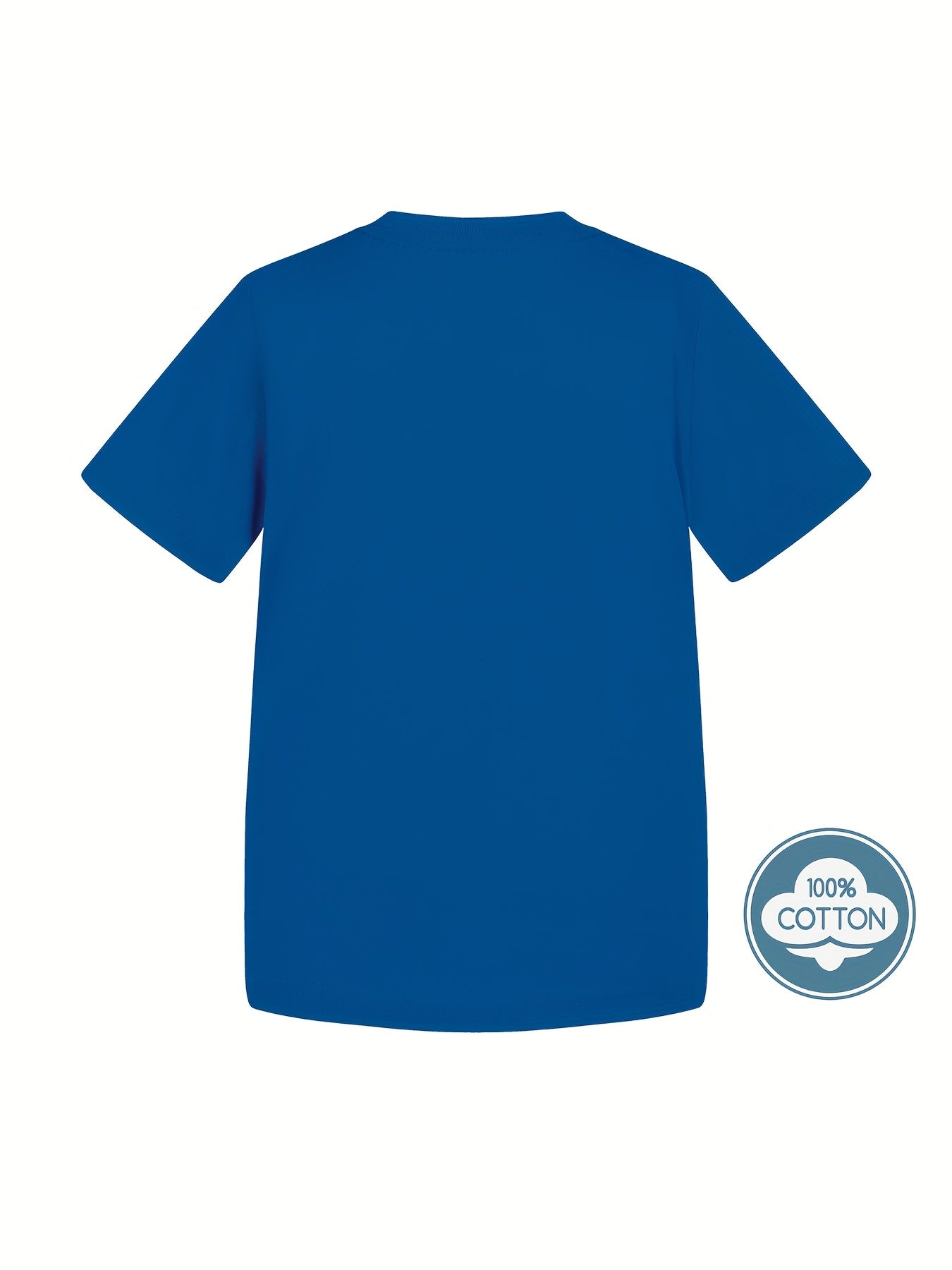 T-shirt infantil de cor sólida, blusa casual de manga curta, t-shirt infantil para o verão.