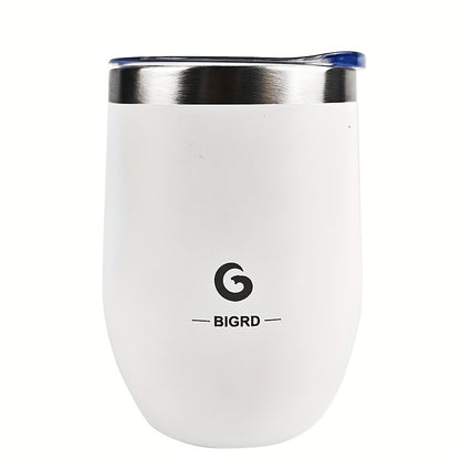 15oz Stainless Steel Travel Mug with Dual-Wall Vacuum Insulation, Leak-Proof Lid & Handle, 300ml, Personal Coffee Cup for Running, Gym, Office, Commuting - Dishwasher Safe, Hand Wash Only, No Battery Needed, Coffee Travel Mug