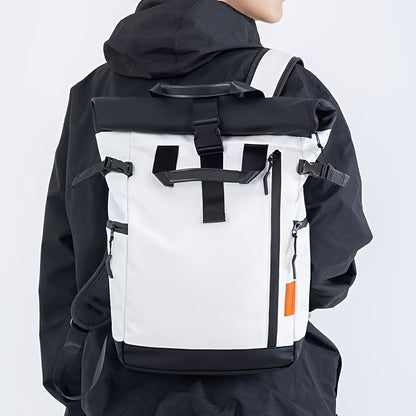Stylish Men’s Oxford Backpack - Large Capacity, Perfect for School & Travel