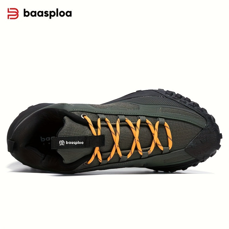 BAASPLOA Men'S All-Season Hiking & Outdoor Walking Shoes - Casual Lace-Up Camp Sneakers, Solid Fabric Upper, Breathable Inner, Non-Slip MD Sole, Low Top, for Daily Leisure Activities