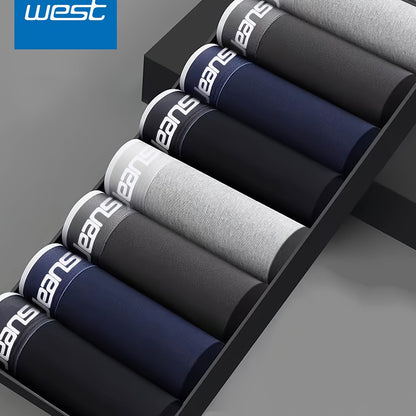 JEANSWEST 8-Pack Men's Underwear, Solid Color, Simple and Fashionable, Cotton Boxer Briefs