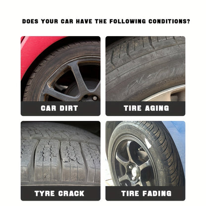 Cera Premium para Brilho de Pneus - Proteção Durável e Intensificador de Brilho para Peças Plásticas, Revestimento de Manutenção de Longa Duração, Antienvelhecimento, Proteção de Pneus