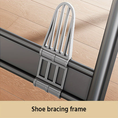 Estendal de secar roupa dobrável Joybos® Ultimate Space-Saving - Solução genial para secar roupa em 2 níveis, autoportante com abas ajustáveis ​​em altura, solução de arrumação sem esforço para qualquer casa.