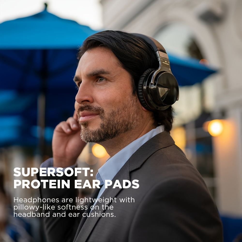 Wireless Headphones, Active Noise Cancelling Headphones with Microphone, Deep Bass, Over Ear Headphones, Comfortable Fit, 30H Playtime