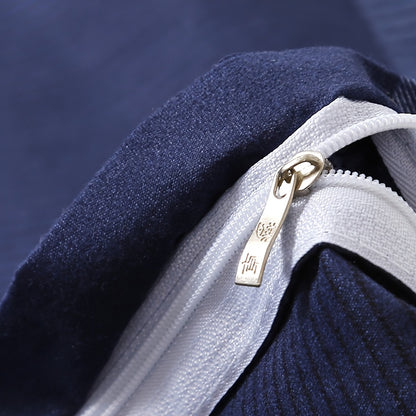 4pcs New Comfortable Breathable Four-Piece Bedding Set (2 Pillowcases, One Quilt Cover, One Bed Sheet) True Love Forever