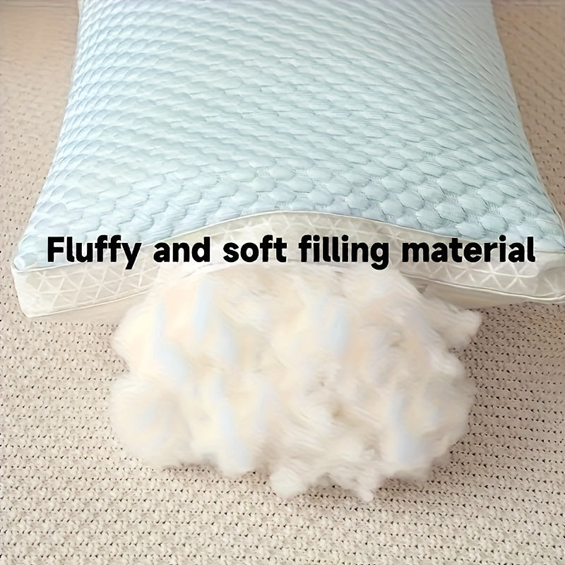 2pcs Cooling Breathable Cold Doudu Ice Pillows for Neck Support - Ergonomic Design, 100% Polyester, All-Season Use, Hand Wash Only, Home &amp; Hotel Bedding Essentials, Neck Pillow for Sleeping, Sleek Pillow Design, Polyester Fil