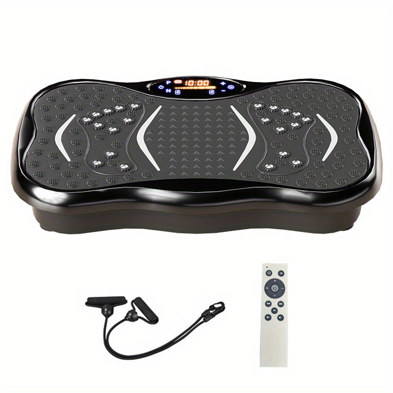 Vibration Plate Exercise Machine for Weight Loss - 10-Minute Full Body Workout with 3 Large Areas of Vibration, Portable Home Gym Fitness Equipment, No Battery Needed, Pink/Black, Weight Loss Exercise Machine, Sleek Exercise