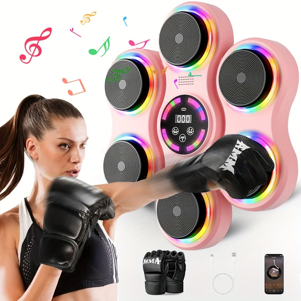 Best Gifts -Music Boxing Machine -9 Speed Modes Musical Music Boxing Machine with Music Boxes with Boxing Glove LED Light Electronic Boxing Machine with 9 Speed Modes And Counting Mode, Birthday Gifts, Boxing Bag, Boxing Punc