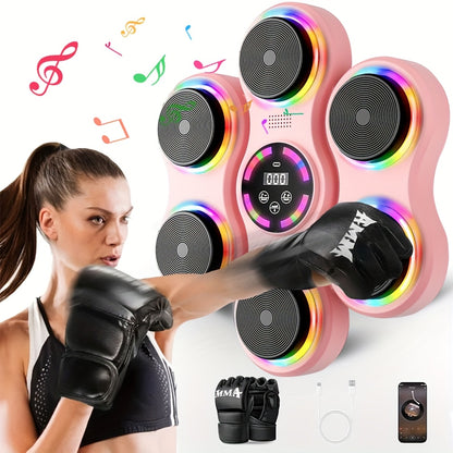 Best Gifts -Music Boxing Machine -9 Speed Modes Musical Music Boxing Machine with Music Boxes with Boxing Glove LED Light Electronic Boxing Machine with 9 Speed Modes And Counting Mode, Birthday Gifts, Boxing Bag, Boxing Punc