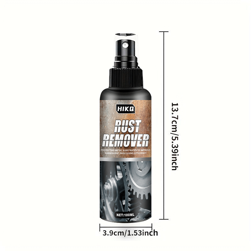 100ml Rust Remover Spray 3.38oz - Dissolves Tire Rust, Protects Hubs and Brake Drums, Suitable for Rust on Scissors, Gears, Tools, Household Dust-Free Metal Surfaces, Kitchen Appliances, Car Tires - Suitable for Car, Bicycle