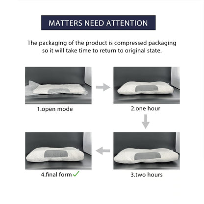 2pcs Ergonomic Adjustable Neck Pillows - Soft Shell with Modern Zipper Design, High-Quality Polyester Fill, Machine Washable, White - Ideal for Home &amp; Bedroom Decor, All-Season Comfort, Plush Pillow, Zippered Pillowcase, Slee