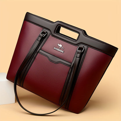 2025 New Women'S Shoulder Tote Bag, Stylish Large Capacity Underarm Bag, Casual Handbag, Soft Shoulder Bag, Women'S Commuter Bag, Made of High-Quality Synthetic, a Bag for Documents, Elegantly Simple Design, Zipper Closure, S