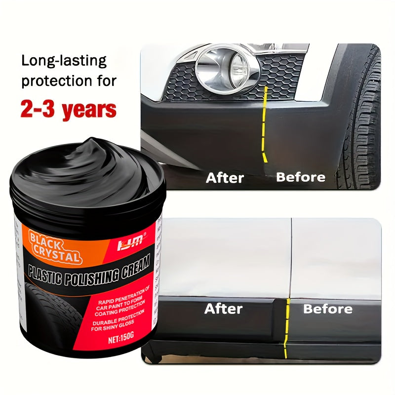 150g Universal Plastic and rubber Repair paste - interior reconditioning wax, automotive tire gloss maintenance, anti-aging and fading, repair scratches
