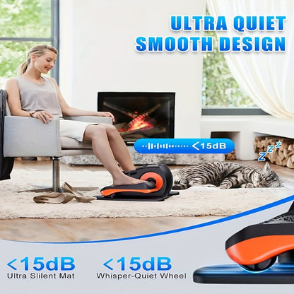 Under Desk Elliptical Machine, Electric Ellipse Leg Exerciser as Seen on Tv for Seniors with 12 Adjustable, Quiet Portable Elliptical Machine, Seated Pedal Exerciser with Remote Control, Without Battery