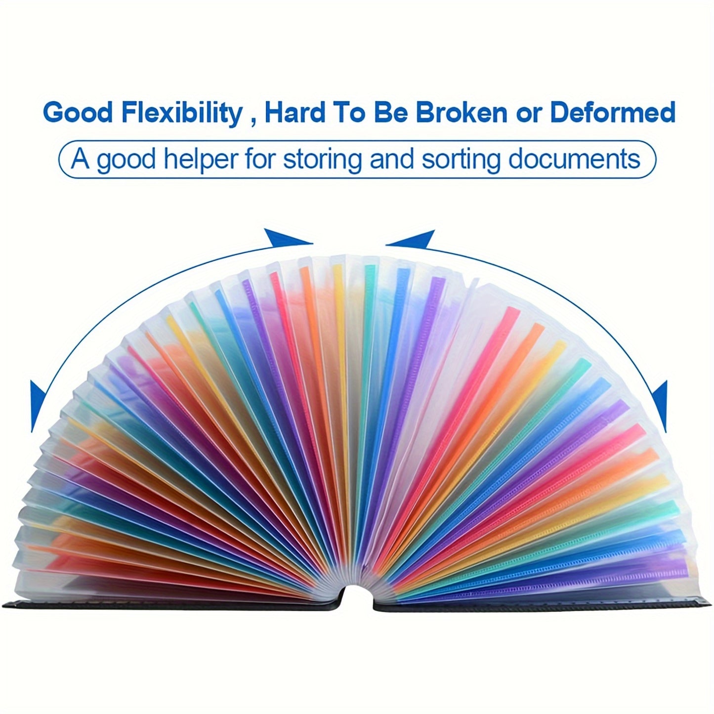 1pc 25 Pockets File Folder Organizer, Expandable Plastic Filing Box, Paper/Document/Receipt Organizer Folders (A4/Letter Size) Art Supplies Folder Multi-Purpose Standing Folder for Office School Home