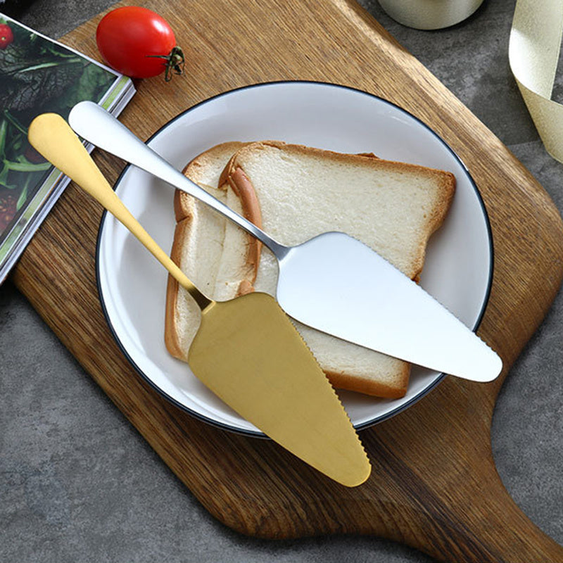 1pc Stainless Steel Cake Shovel, Cake Cream Serrated Edge Baking Tool, Kitchen Gadgets