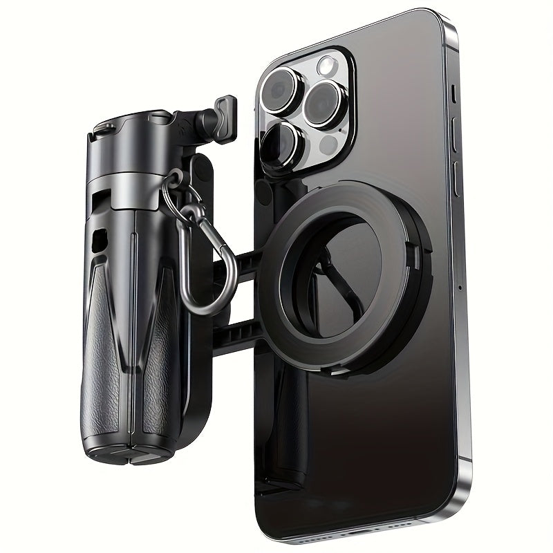 4-in-1 Multi-function Selfie Stick with Wireless Remote Control | Magnetic, Cell Phone Clip Dual Combination, 360° Rotation