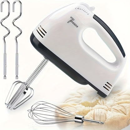 1pc Electric Hand Mixer - 7-Speed Control Egg Beater Whisk with 4 Stirring Bars, 260W, Safe & Durable for Baking - Ideal for Whisking Bread, Cake, Baking Essentials, Durable Kitchenware