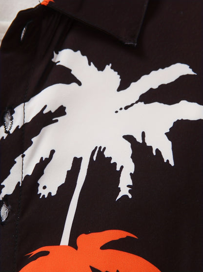 Boys' Summer Fashion Street Shirt Three-piece Set Only Selling Hats, Shirts and Shorts, Perfect for Outdoor