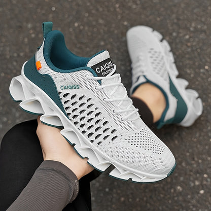 Men's Lightweight Breathable Casual Sneakers - Neon Yellow & Black, Fabric Upper with Mesh Lining, TPU Anti-Twist Sole, All-Season Low-Top Design for Hiking, Training & Daily Wear