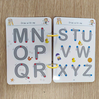 Reusable Magic Practice Copybook Set for Kids,Pen Control Training and Drawing Education Workbook, with Erasable Pen and Refills,Learning Writing Skills Development,Classroom Education