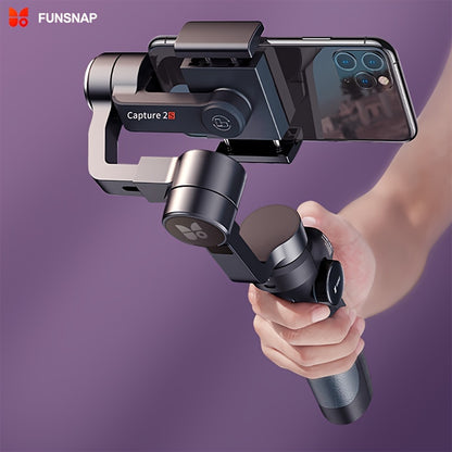 3-Axis Gimbal Stabilizer for iPhone 13 12 11 Pro Max XS X XR Samsung s21 s20 Android Smartphone, Handheld Gimble with Focus Wheel, Phone Stabilizer for Video Recording Vlog - FUNSNAP Capture 2s Combo