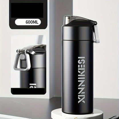 1000ml/600ml Stainless Steel Insulated Water Bottle, Wide Mouth for Hot & Cold Retention - Sports Gym Cycling Outdoor Hiking Travel Car Cup with Leakproof Vacuum Double-Layer Design (BPA Free)