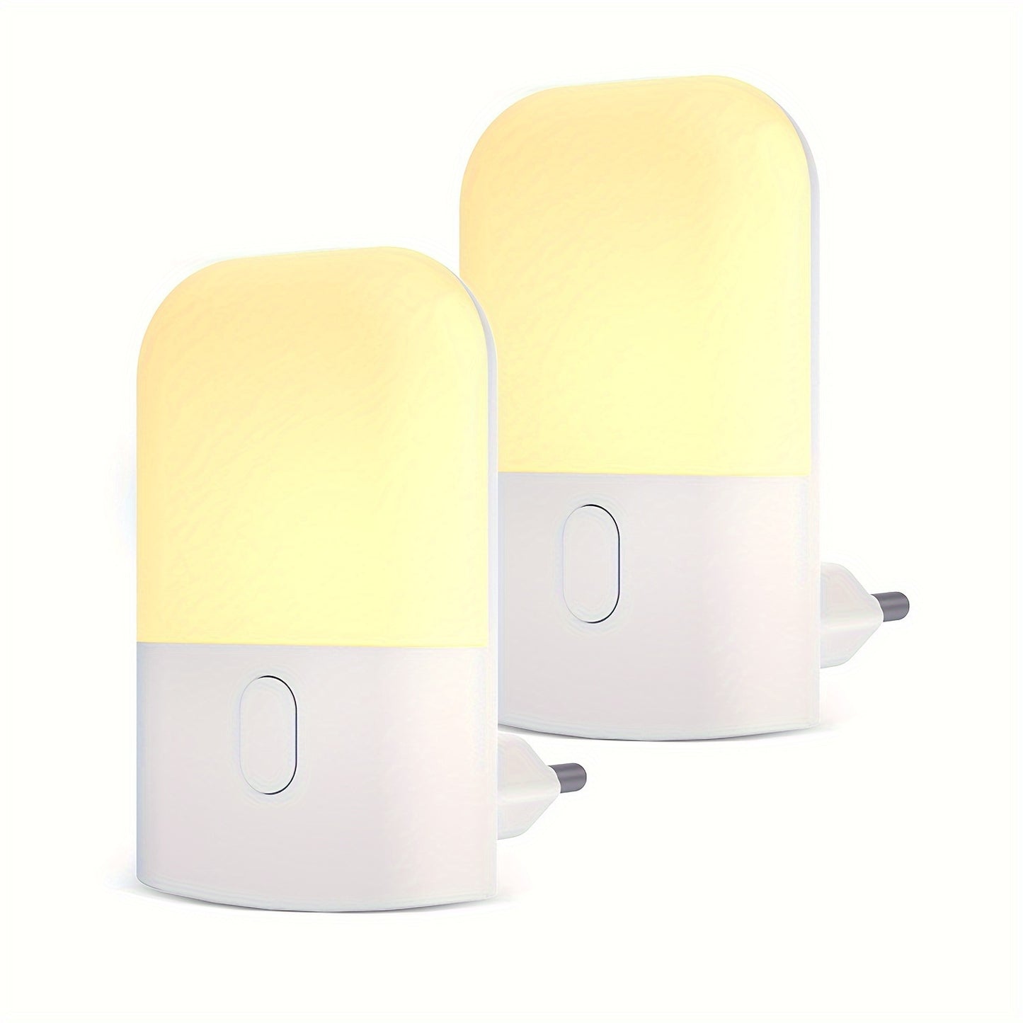 1pc/2pcs Plug-in LED Night Light, Mini Warm White LED Night Light. Bedroom, Bathroom, Kitchen, Corridor, Stairs Brightness Adjustable