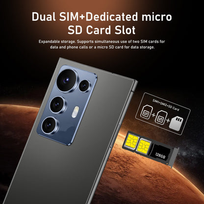 UMW S25 Ultra Latest 2025 6.8" Unlocked Android 5G Phone with Large Screen - 12GB+512GB, 8GB+256GB/13MP+50MP Camera, USB Type-C Charging, Dual SIM Slot, Built-in Pen, Draw Beautiful Patterns Anytime, Anywhere