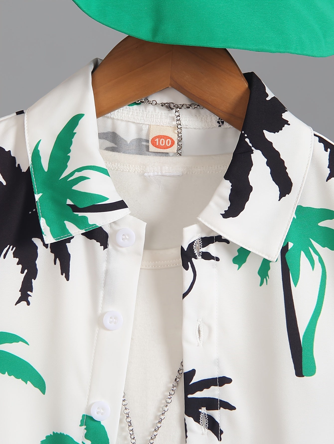 Boys' Summer Fashion Street Shirt Three-piece Set Only Selling Hats, Shirts and Shorts, Perfect for Outdoor