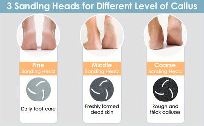 Upgraded Electric Foot Callus Remover With Vacuum 14-in-1 Rechargeable Foot Scrubber Dead Skin Remover, Foot File Pedicure Kit Tools With 2 Speed, Foot Care Kit With Battery Display