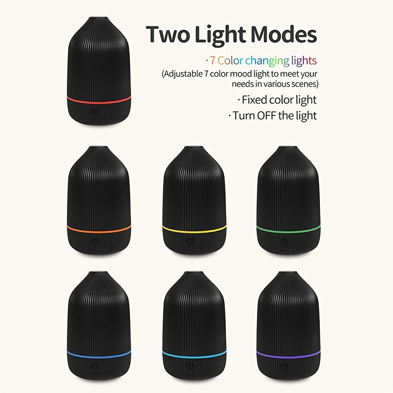 1pc AromaCare USB Powered Cylinder Aroma Diffuser, Air Purifier & Humidifier with Automatic Shut-Off, Waterless Ultrasonic Mist Maker for Enhanced Sleep & Relaxation, Ideal for Home, Office & Travel