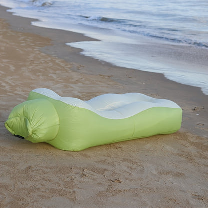 1pc Versatile Inflatable Lounger - Portable Air Sofa for Camping & Outdoor Adventures, Durable Polyester, Water & Land Use, Ideal for Festivals, Travel, and Family Events, Festival Air Mattress | Versatile Inflatable Sofa | E