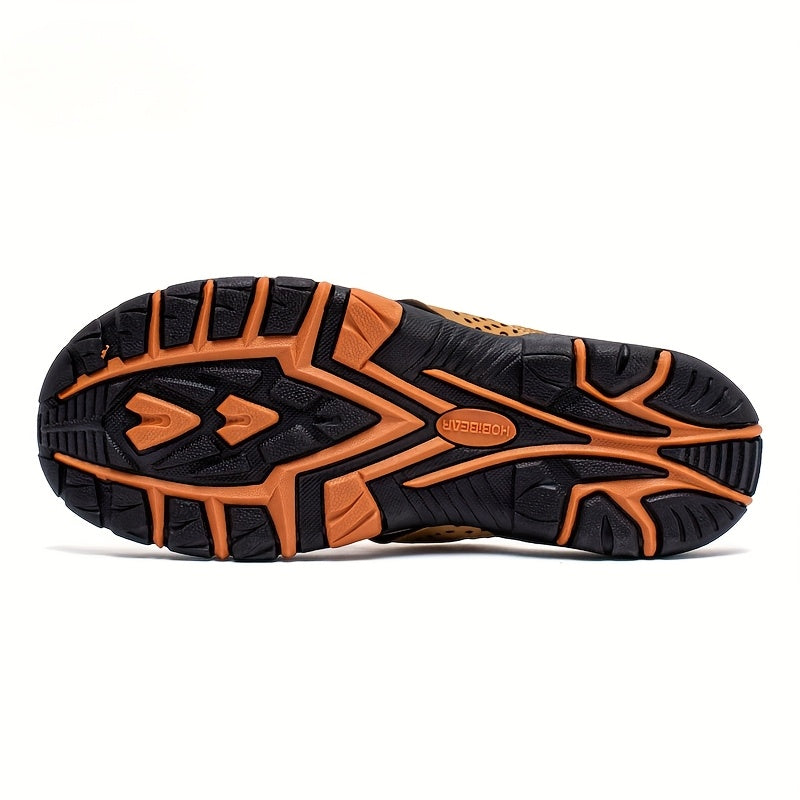 Sandálias retro sem atacadores para homem - Sola confortável em EVA, forro em tecido respirável, design de bico redondo para praia, caminhadas e uso casual - Calçado outdoor para todas as estações, sandálias com tiras