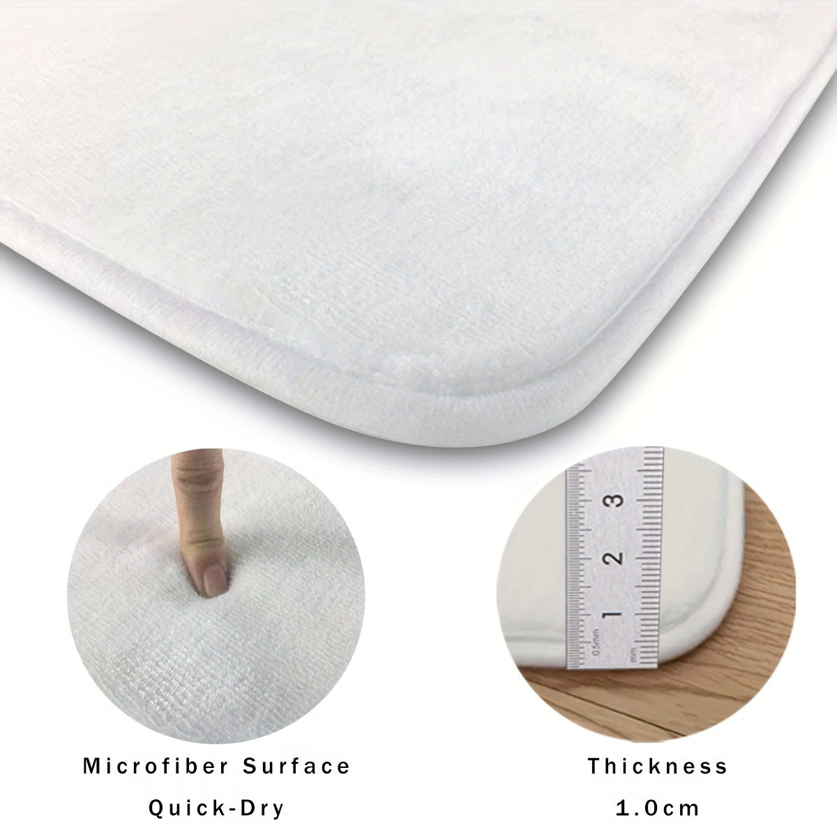 1pc, Soft Thickened Kitchen Mat, Non-slip Oil-proof Floor Mat, Waterproof Runner Rug, Dirt-resistant Floor Mat, Machine Washable, Entrance Doormat, Kitchen Living Room Laundry Bathroom Water-absorbing Floor Mat Set, Room Deco