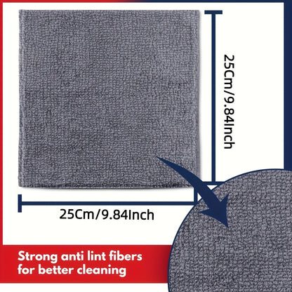 5/10/20/50/100pcs Kitchen Towel, Ultra-fine Fiber Light Gray Cleaning Cloth Set, Absorbent, Soft And Stain-removing Cloth, For Cleaning Glass, Cooking Bench, Pot, Bowl, Water Tap, Lampblack Machine