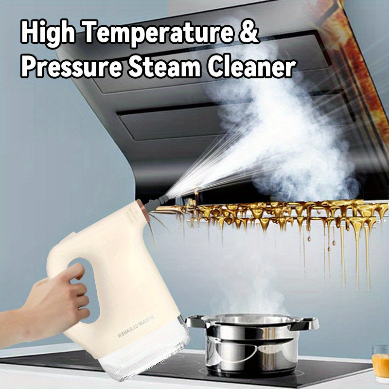 Portable high power handheld steam cleaner, 1300W adjustable temperature and pressure - capacity, maximum temperature 100°C, wide range of cleaning accessories, kitchen, bathroom, furniture and car multi-functional cleaning