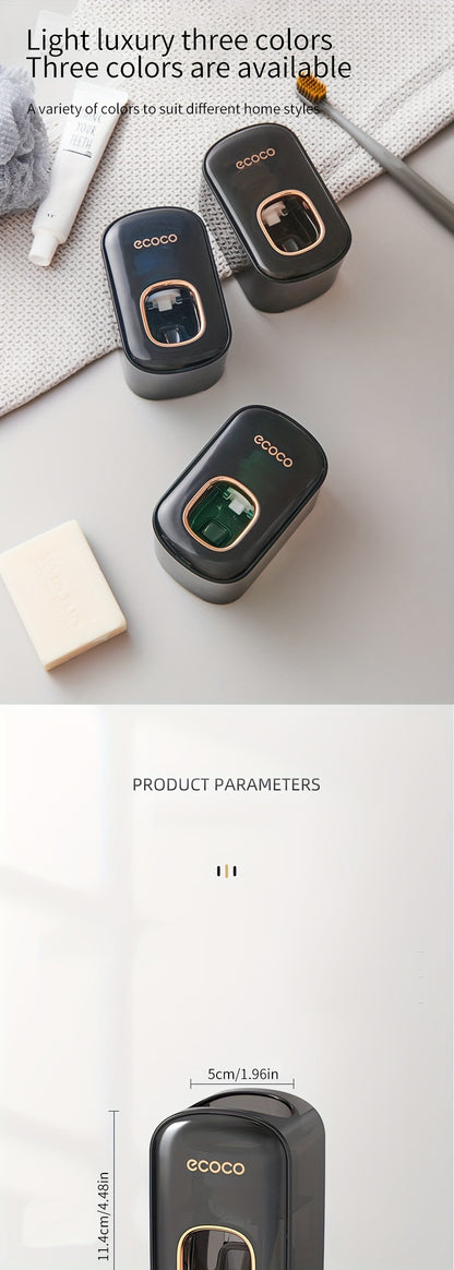 Elegant Wall-Mounted Automatic Toothpaste Dispenser - No Electricity Required