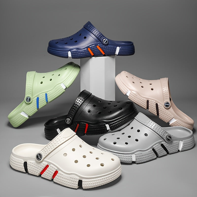 Tamancos unissexo, sapatos para jardim, chinelos leves antiderrapantes, sandálias casuais vazadas para praia, calçado adulto