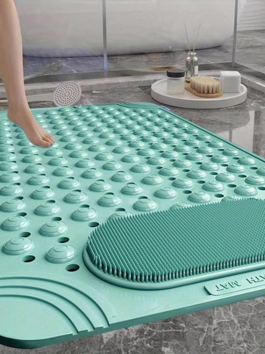 Available in 5 colors, bathroom anti-slip massage mat, hotel shower floor mat, toilet mat, shower bath rug, home massage pad