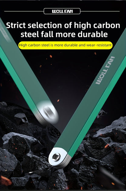 WOLLFAN Multi-Functional Extension Wrench, 39cm/15.35inch, Ratchet Conversion, Narrow Extension, Quick Release Socket, Universal Tool for Car Maintenance, Durable Material